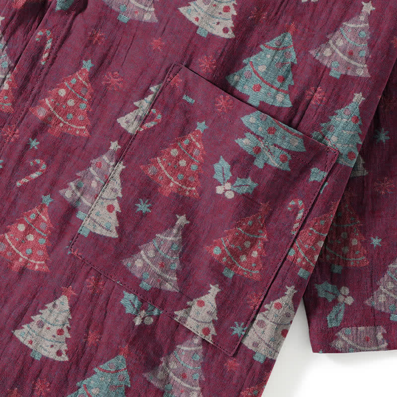 Weihnachtsbaum-Baumwollkimono-Loungewear-Set - image 22