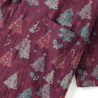 Weihnachtsbaum-Baumwollkimono-Loungewear-Set - image 22
