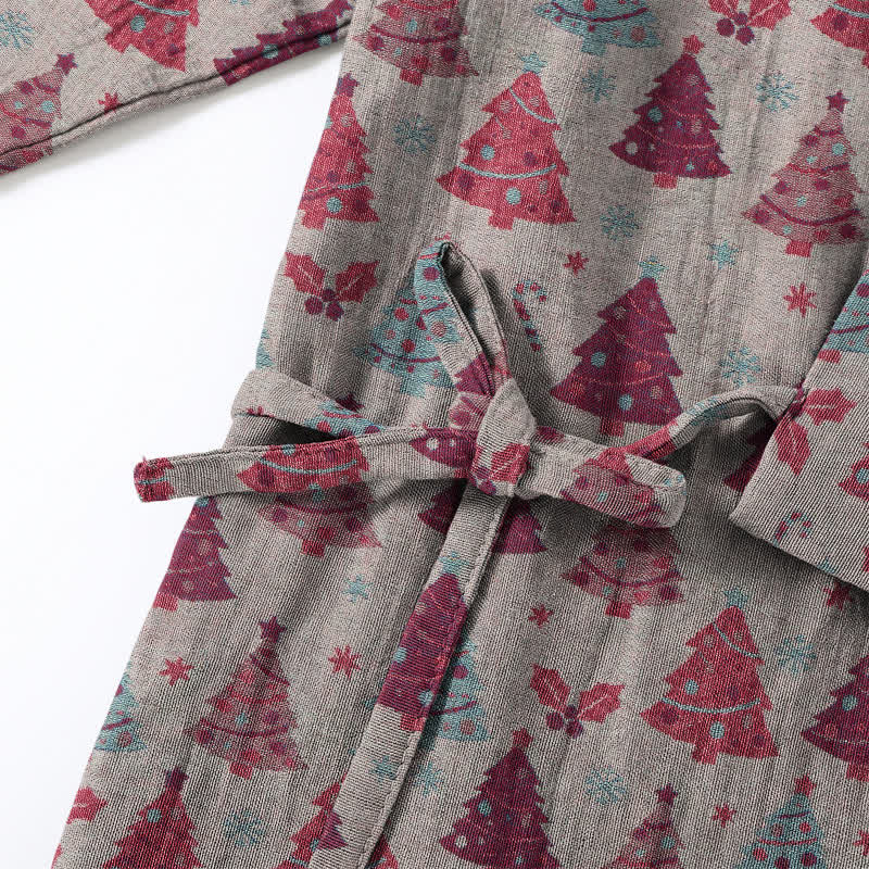 Weihnachtsbaum-Baumwollkimono-Loungewear-Set - image 29