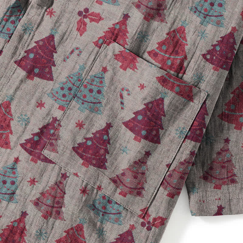 Weihnachtsbaum-Baumwollkimono-Loungewear-Set - image 30