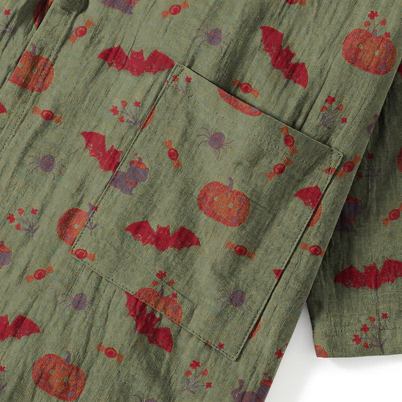 Halloween Kürbis Fledermaus Baumwollpyjama-Set - image 16