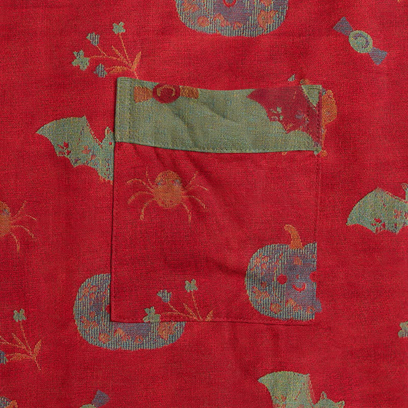 Halloween Kürbis Katze Baumwollkimono-Bademantel - image 5