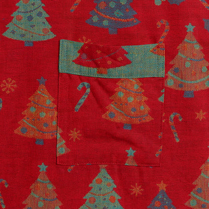 Kimono-Bademantel aus Baumwollgaze mit Weihnachtsbaummotiv - image 5