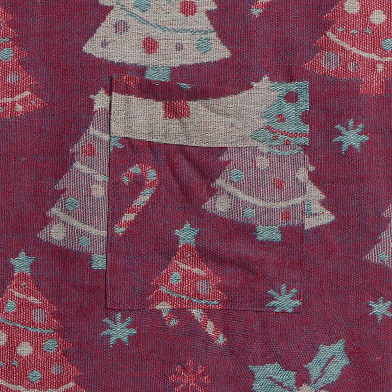 Kimono-Bademantel aus Baumwollgaze mit Weihnachtsbaummotiv - image 17