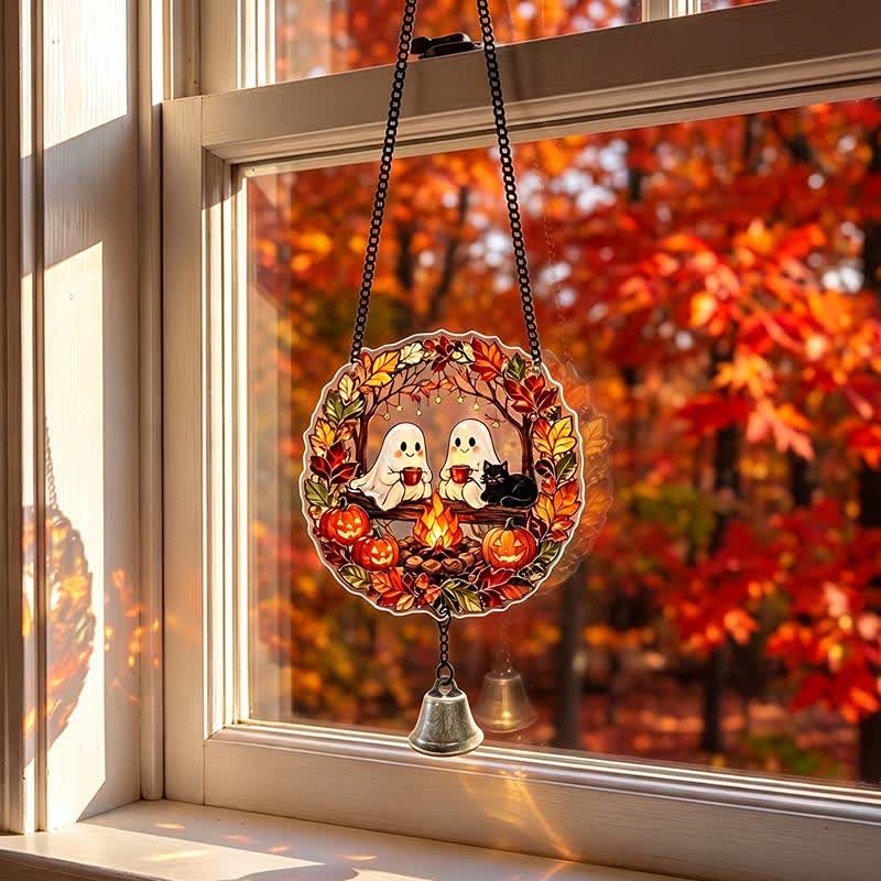 Halloween-Acryl-Sonnenfänger-Hängeornament mit Glocke - image 6