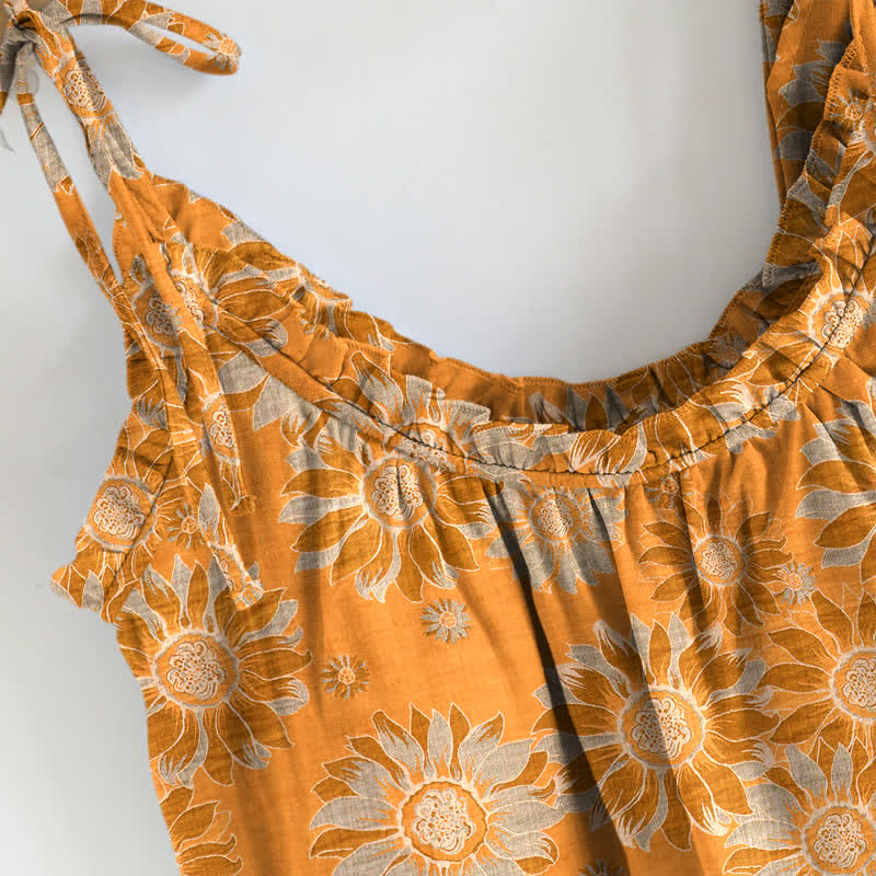 Loungewear-Set mit Sonnenblumenblüten-Trägern - image 9