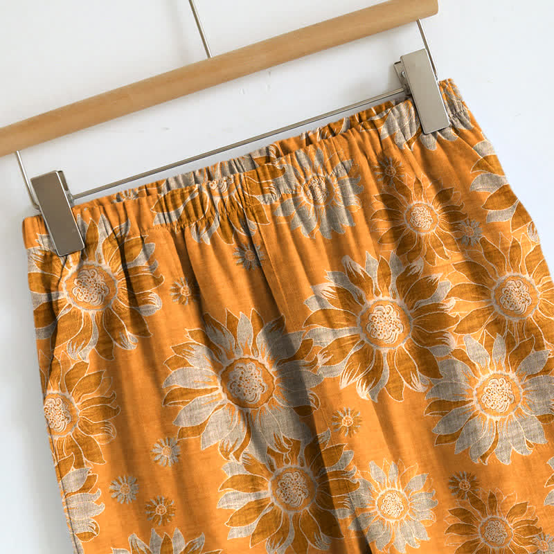 Loungewear-Set mit Sonnenblumenblüten-Trägern - image 10