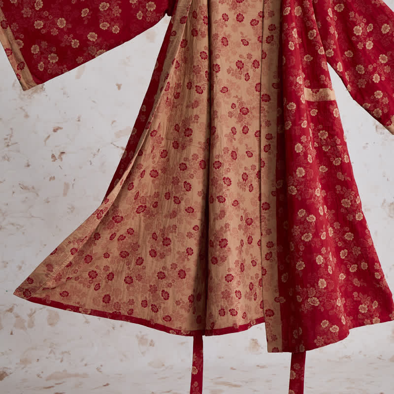 Retro-Kimono aus Baumwollgaze mit Blumenmuster - image 5
