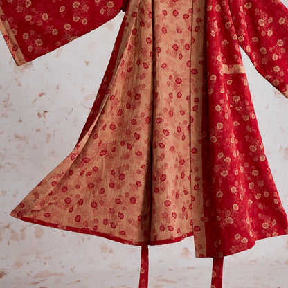 Retro-Kimono aus Baumwollgaze mit Blumenmuster - image 5