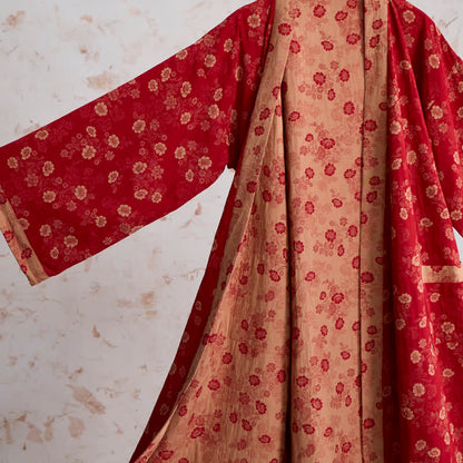 Retro-Kimono aus Baumwollgaze mit Blumenmuster - image 3