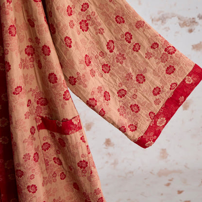Retro-Kimono aus Baumwollgaze mit Blumenmuster - image 12