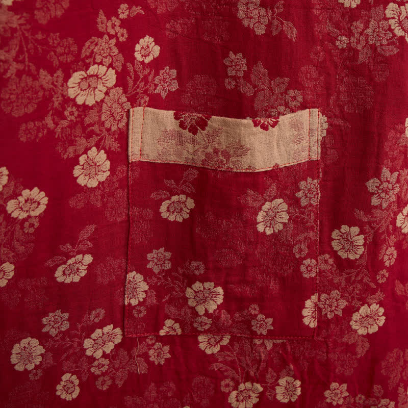Retro-Kimono aus Baumwollgaze mit Blumenmuster - image 6