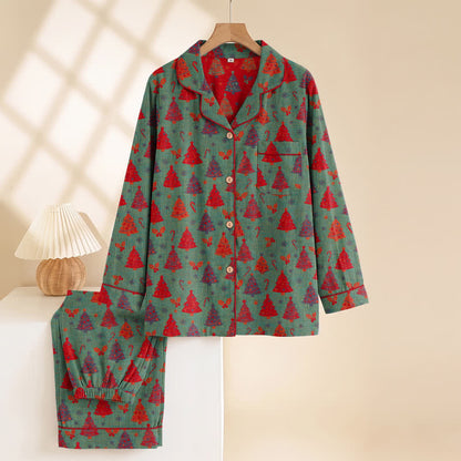 Weihnachtsbaum-Loungewear-Set aus Baumwollgaze - image 7
