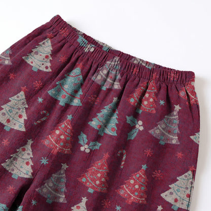 Weihnachtsbaum-Loungewear-Set aus Baumwollgaze - image 16