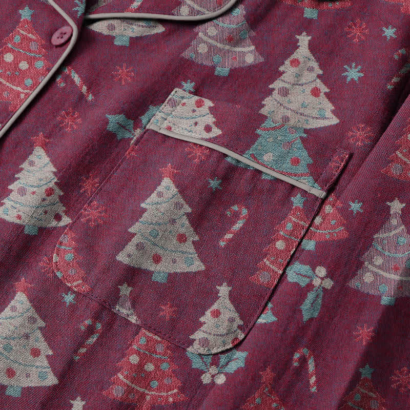 Weihnachtsbaum-Loungewear-Set aus Baumwollgaze - image 17