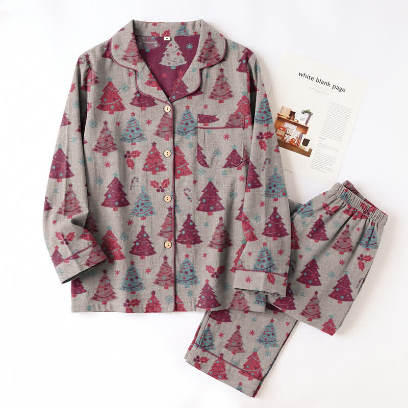 Weihnachtsbaum-Loungewear-Set aus Baumwollgaze - image 20