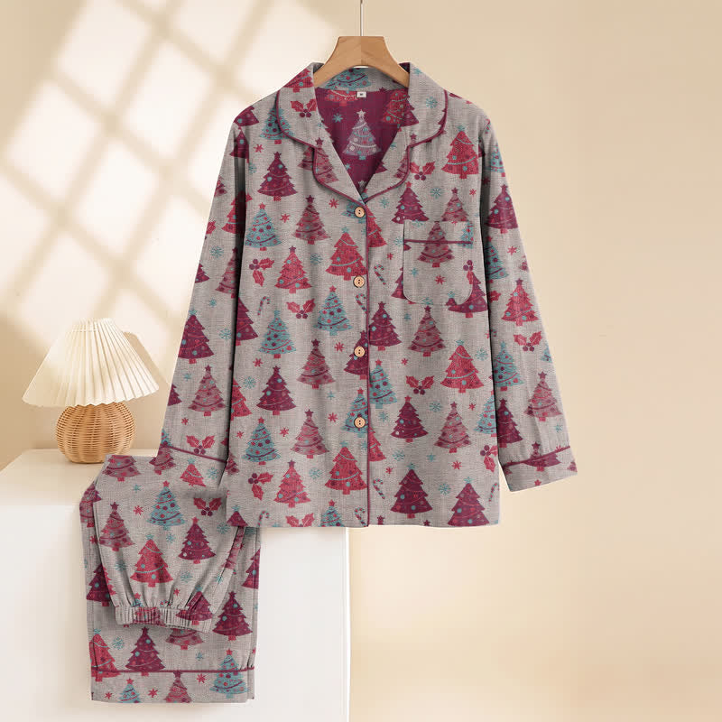 Weihnachtsbaum-Loungewear-Set aus Baumwollgaze - image 19