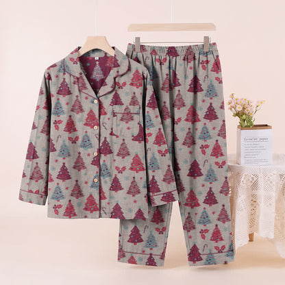 Weihnachtsbaum-Loungewear-Set aus Baumwollgaze - Beige - XL - image 18