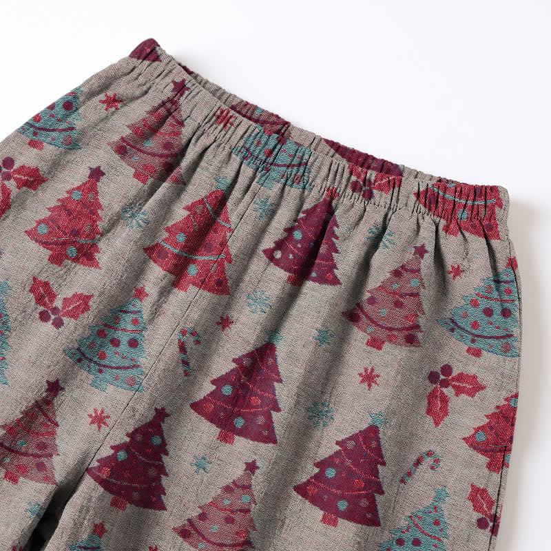 Weihnachtsbaum-Loungewear-Set aus Baumwollgaze - image 22