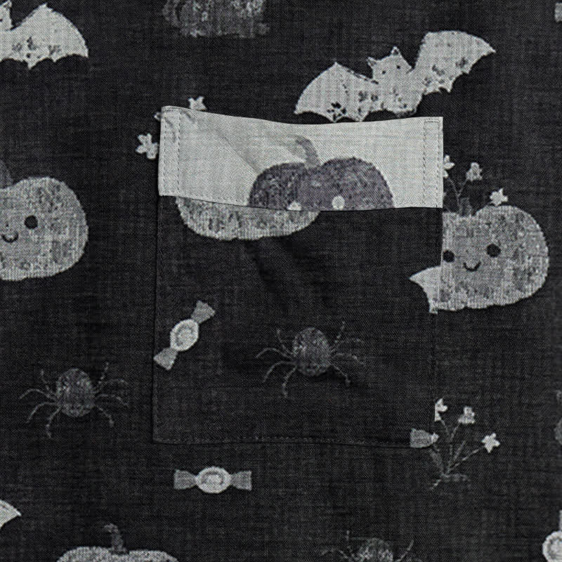 Halloween Kürbis Fledermaus Baumwollkimono-Bademantel - image 4