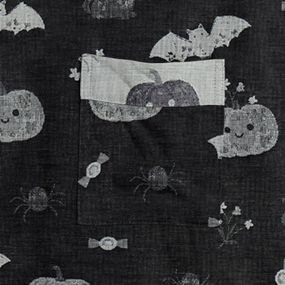 Halloween Kürbis Fledermaus Baumwollkimono-Bademantel - image 4