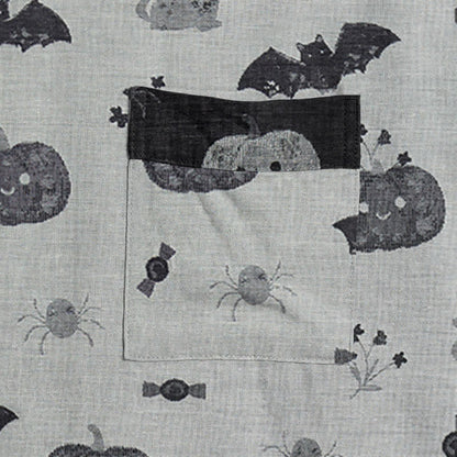 Halloween Kürbis Fledermaus Baumwollkimono-Bademantel - image 9