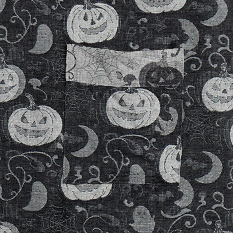 Halloween Kürbis Mond Baumwollkimono-Bademantel - image 4