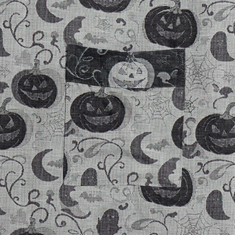 Halloween Kürbis Mond Baumwollkimono-Bademantel - image 9