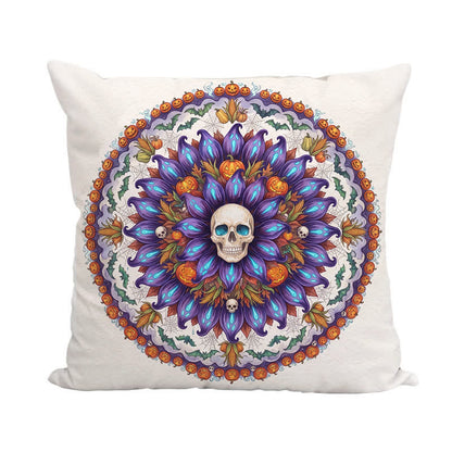 Halloween Gothic Totenkopf Mandala Kissenbezug - image 3
