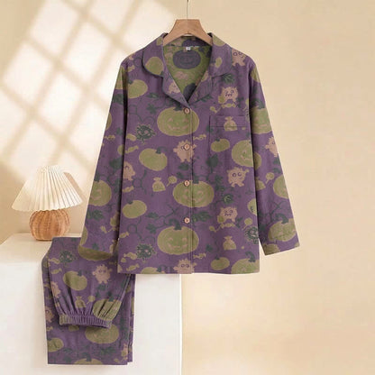 Verspieltes Halloween-Kürbis-Loungewear-Set - image 1