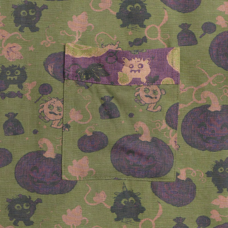 Halloween Kürbis Monster Baumwollkimono-Bademantel - image 9