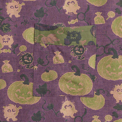 Halloween Kürbis Monster Baumwollkimono-Bademantel - image 4