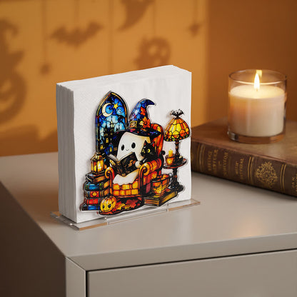 Niedlicher Halloween-Serviettenhalter aus Acryl in Geisterform - image 11