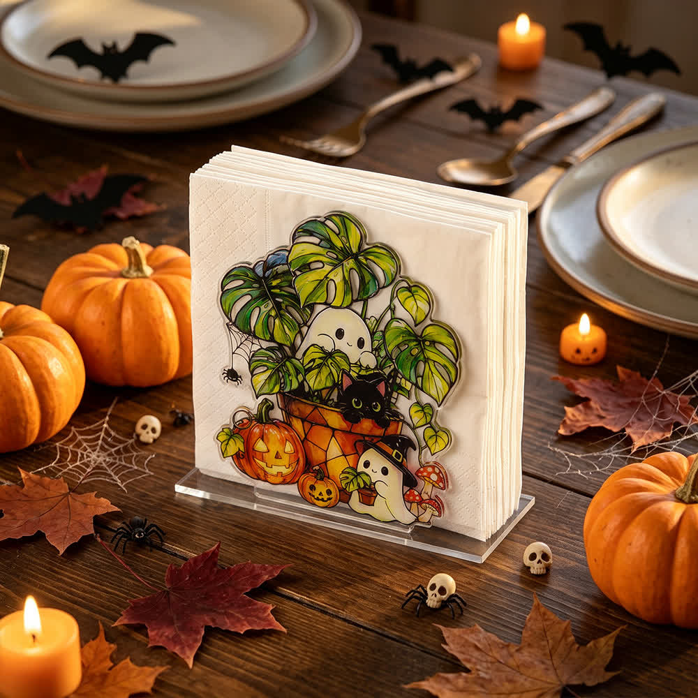 Niedlicher Halloween-Serviettenhalter aus Acryl in Geisterform - image 9