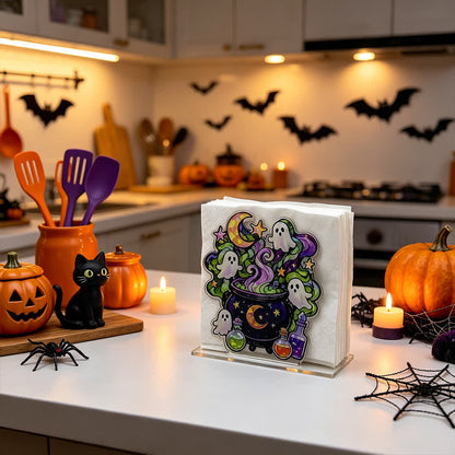 Niedlicher Halloween-Serviettenhalter aus Acryl in Geisterform - image 6