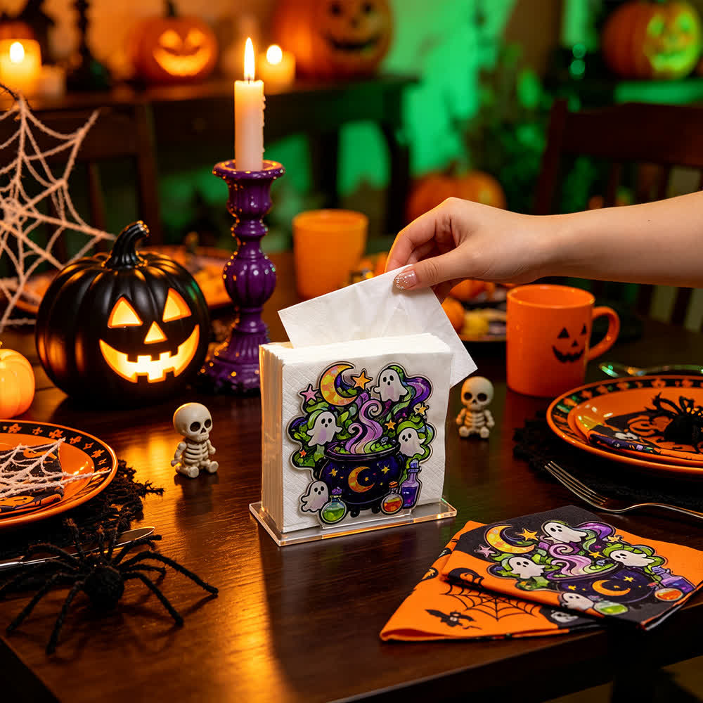 Niedlicher Halloween-Serviettenhalter aus Acryl in Geisterform - image 5
