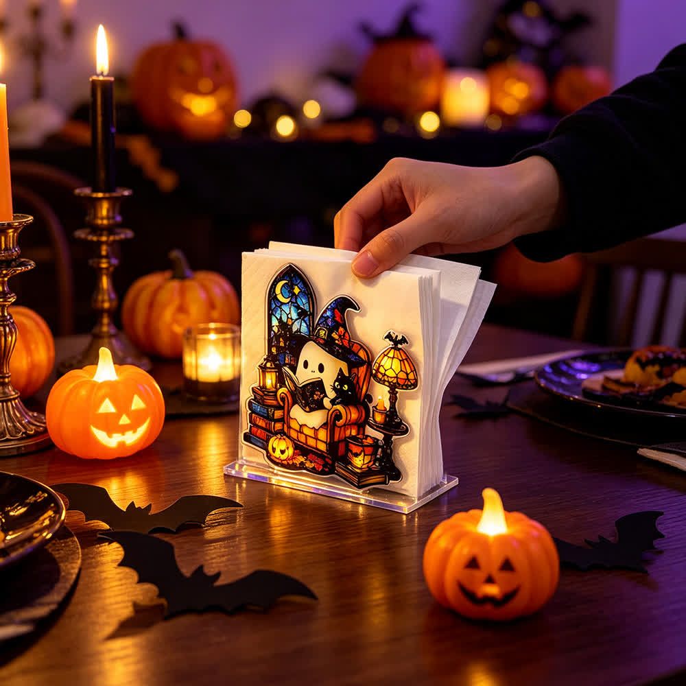 Niedlicher Halloween-Serviettenhalter aus Acryl in Geisterform - image 14