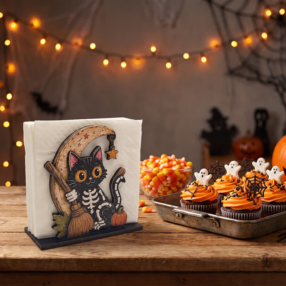 Halloween-Serviettenhalter aus Holz - image 5