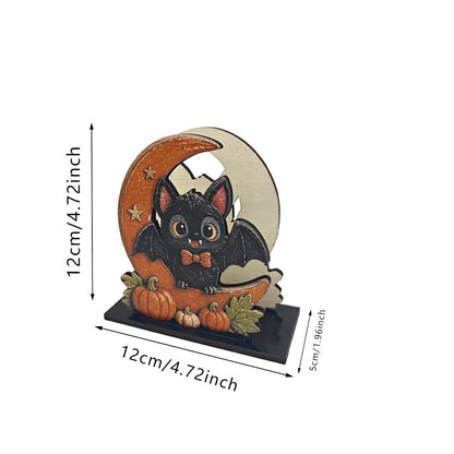 Halloween-Serviettenhalter aus Holz - Mond Schwarze Katze - 5 Stück - image 4