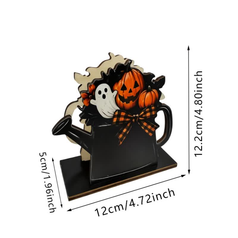 Halloween-Serviettenhalter aus Holz im Landhausstil - Kürbis-Gießkanne - 6 Stück - image 7