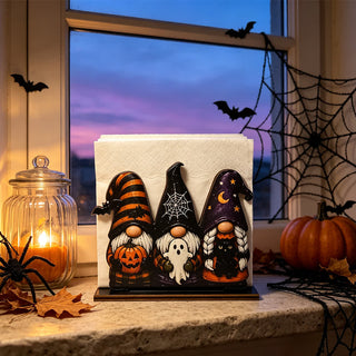 Halloween-Serviettenhalter aus Holz im Landhausstil - image 0