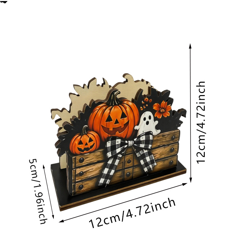 Halloween-Serviettenhalter aus Holz im Landhausstil - Kürbiskisten - 6 Stück - image 5