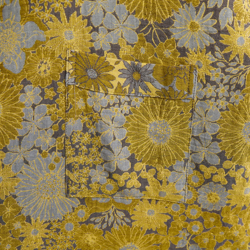 Retro-Bademantel aus Baumwolle mit dezentem Blumenmuster - image 12