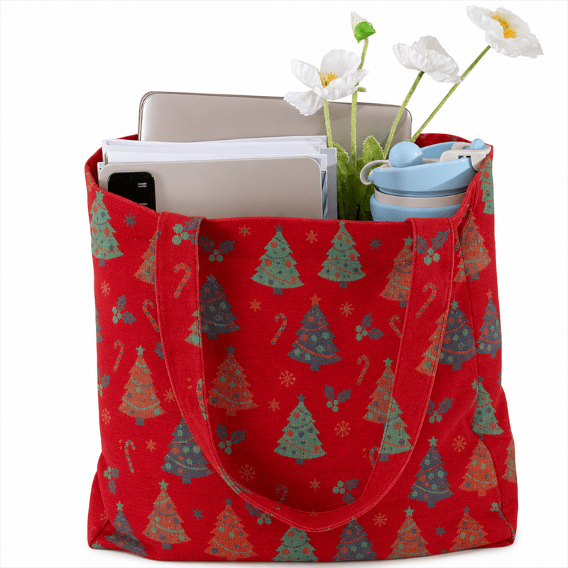 Weihnachtsbaum-Baumwolltasche Schultertasche - image 1
