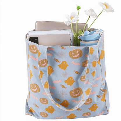 Mehrfarbige Halloween-Geister-Baumwolltasche - image 4