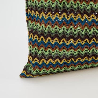 Grüne Schultertasche mit Wellenstreifen - image 6