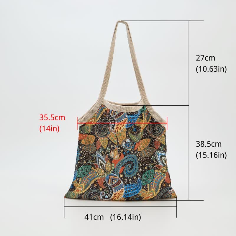 Boho-Blumen-Tragetasche Schultertasche - image 2