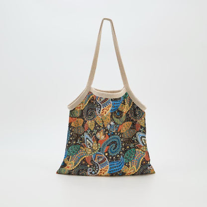 Boho-Blumen-Tragetasche Schultertasche - image 1