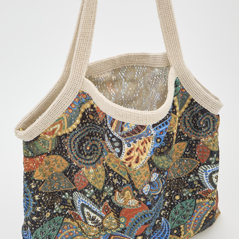 Boho-Blumen-Tragetasche Schultertasche - image 3