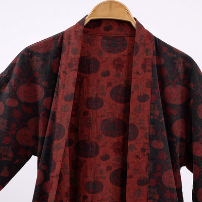 Rot-schwarzer Halloween-Monster-Baumwollkimono - image 7
